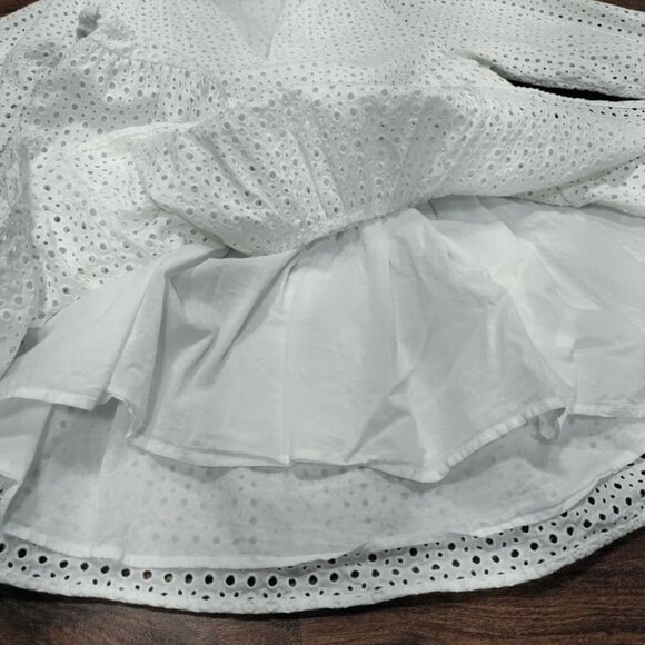 Karina Grimaldi x Revolve Whimsy Cochette Prairie Irina White Eyelet  Dress XS/S - Picture 13 of 14